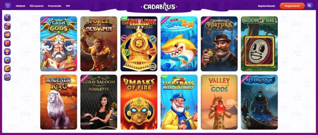 Cadabrus Casino Nyerőgépes játékok