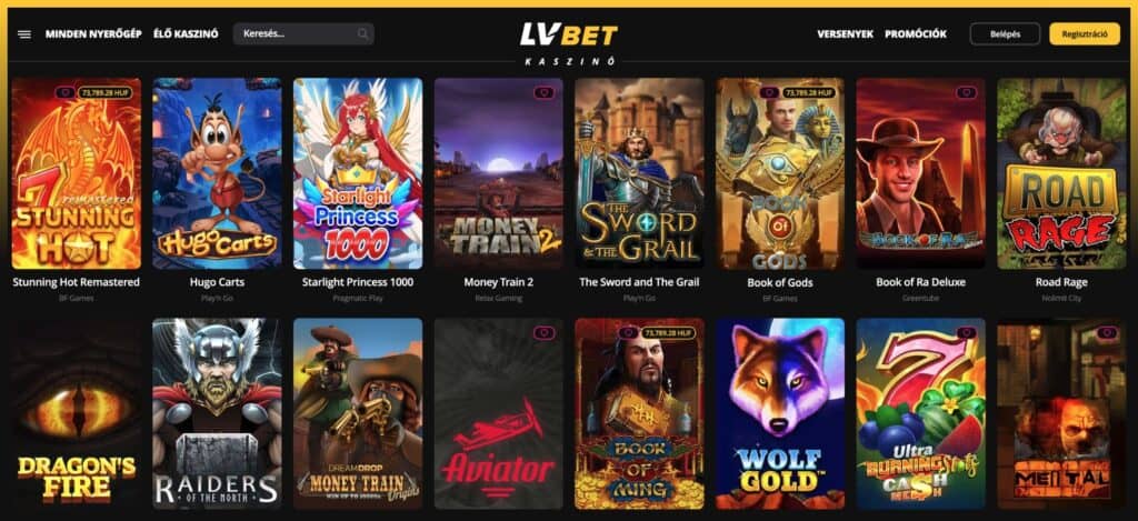 LVBet Casino játékautomaták