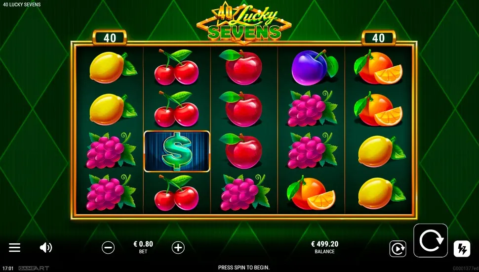 Ingyenes játék 40 Lucky Sevens