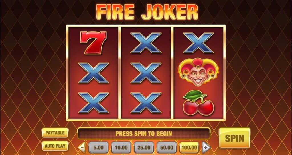 Fire Joker Play'n Go Demo kezdőképernyő