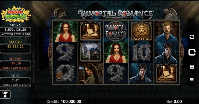 Ingyenes játék Immortal Romance Mega Moolah