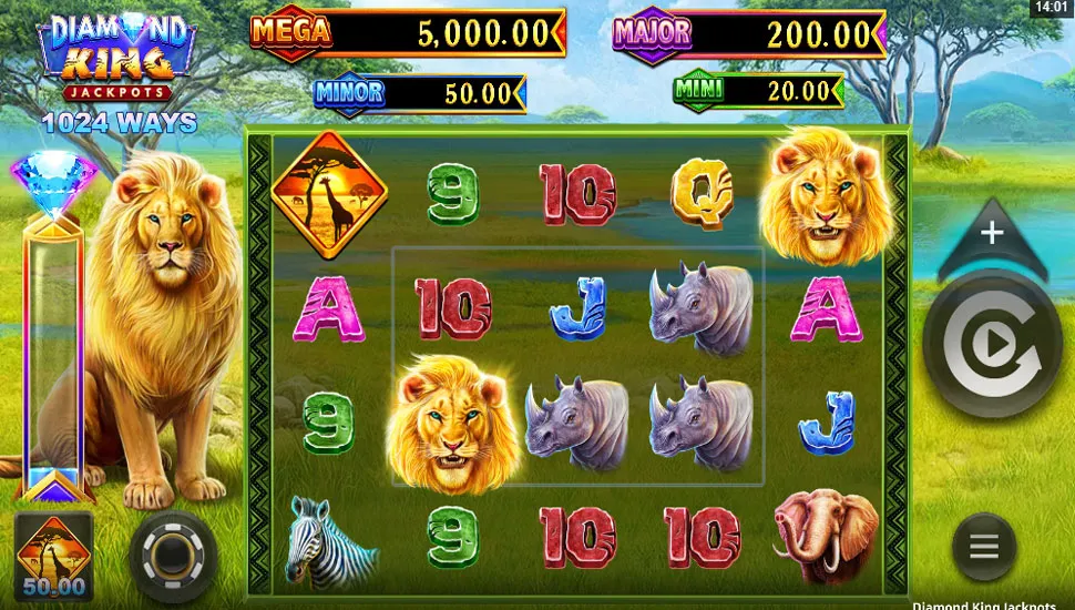 Ingyenes játék Diamond King Jackpots