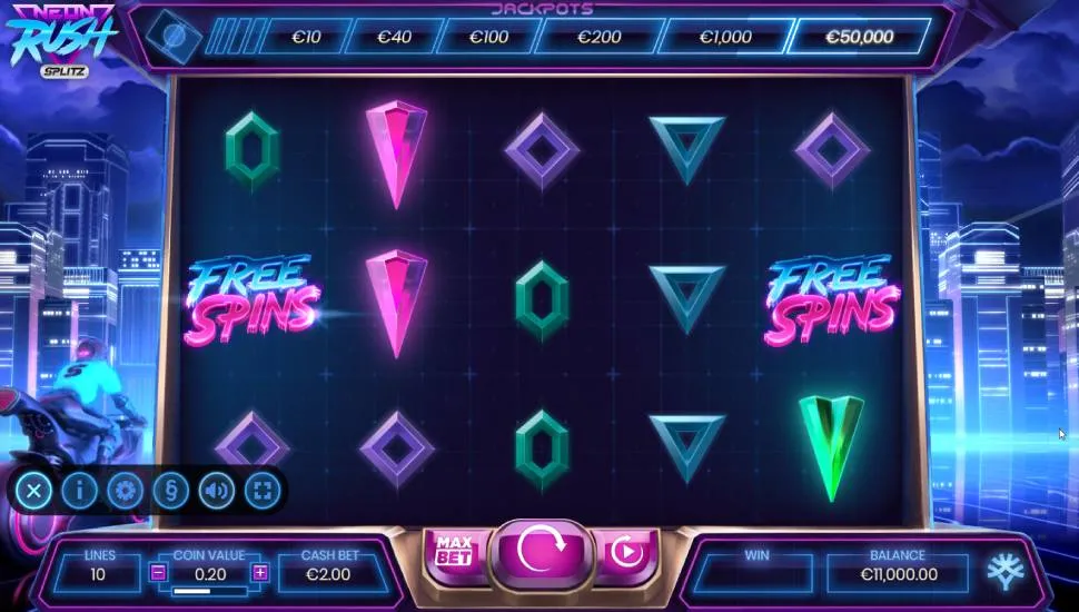 Ingyenes játék Neon Rush Splitz