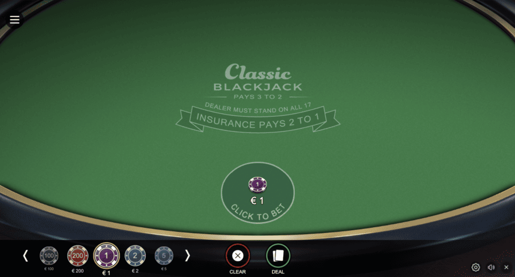 Ingyenes játék Classic Blackjack (6 Deck)