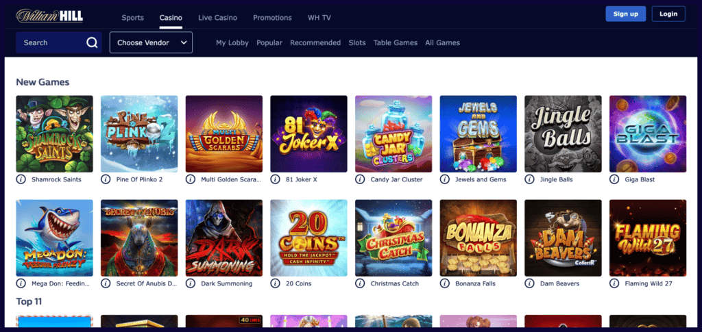 William Hill Casino Nyerőgépek