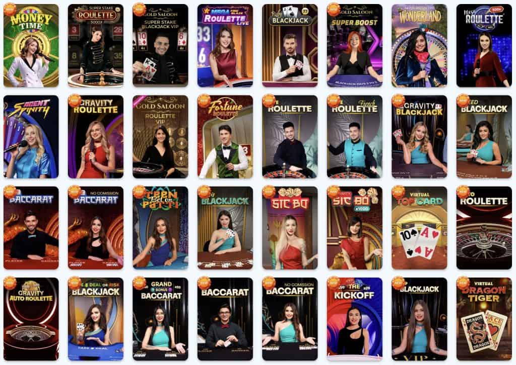 Infinity Casino - élő kaszinójátékok