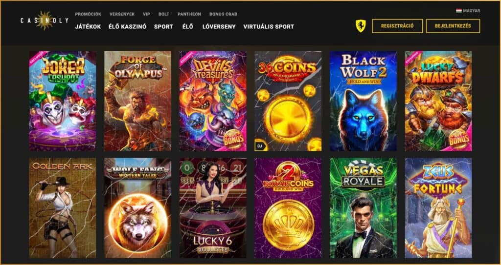 Casinoly Casino Nyerőgépes játékok