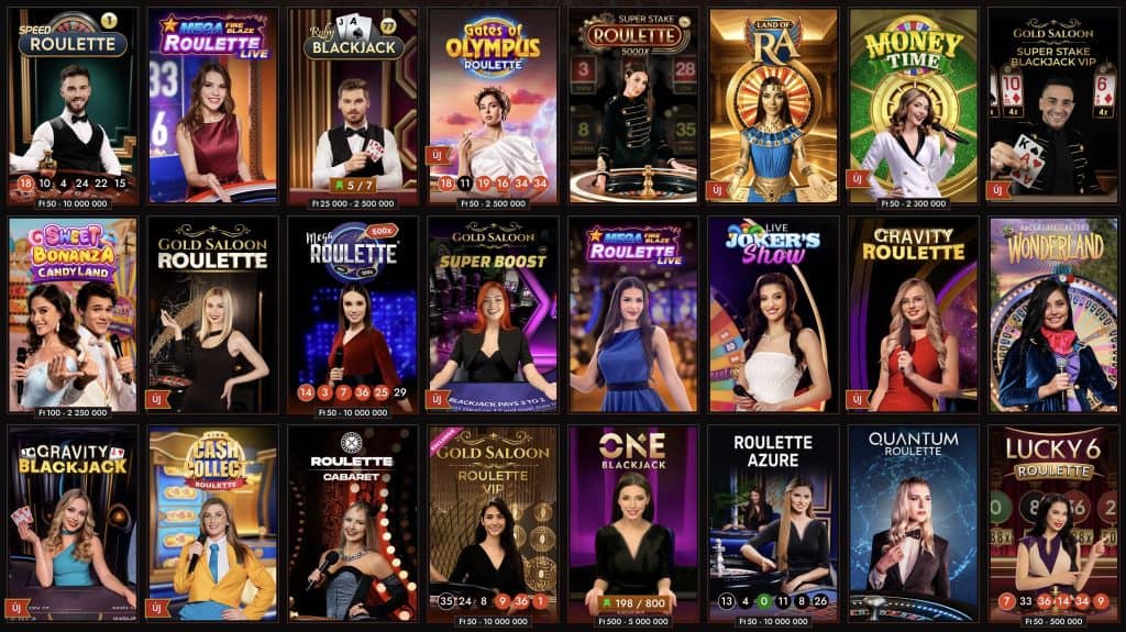 Legiano Casino - Élő játékok