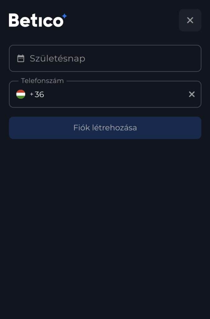 Válassz regisztrációs módszert: 