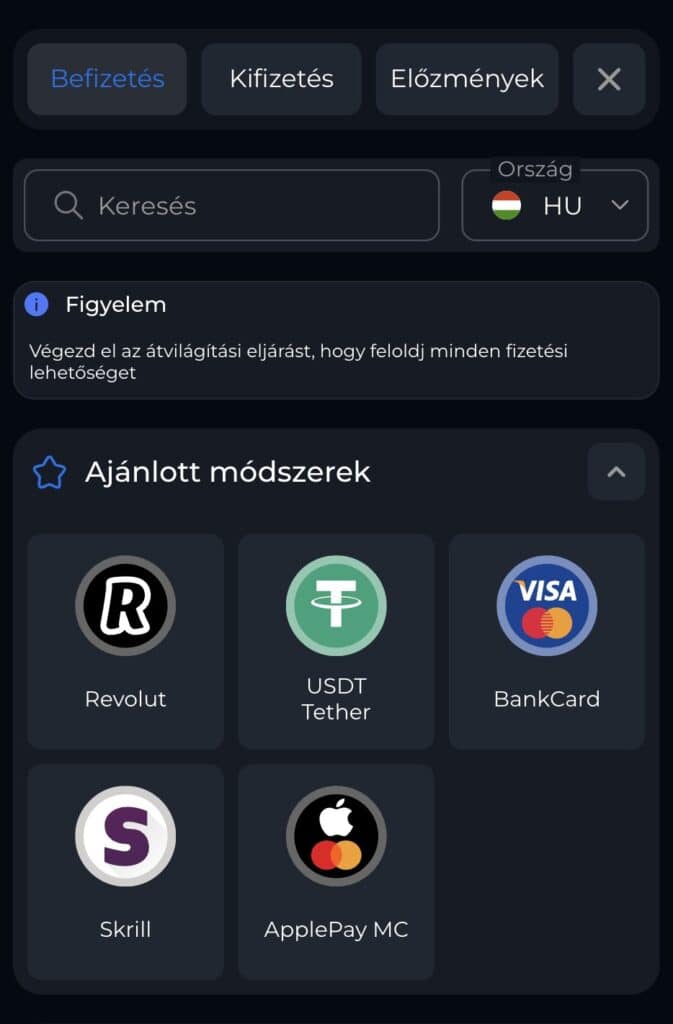 Fiók aktiválása: 
