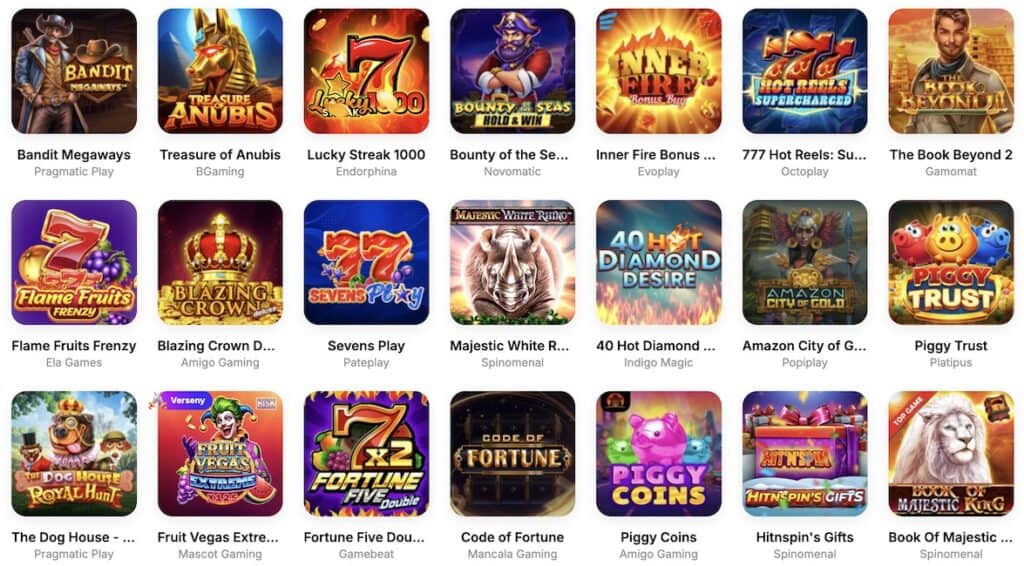 Hitnspin casino Nyerőgépek