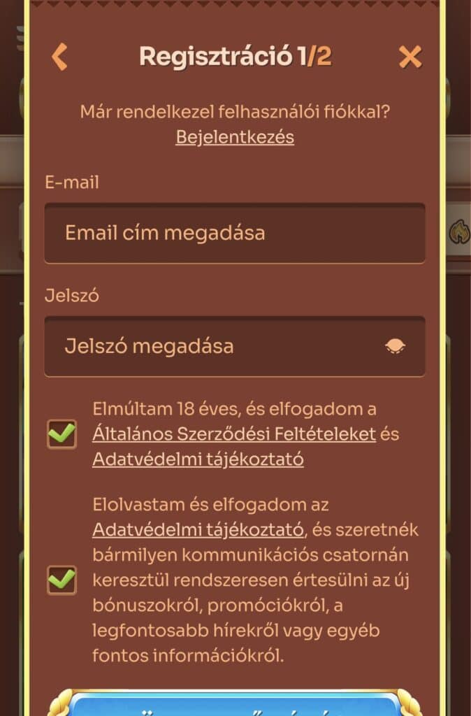 Feltételek. 