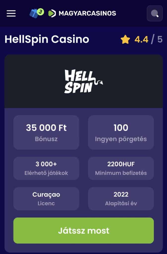 Látogass el a HellSpin weboldalára