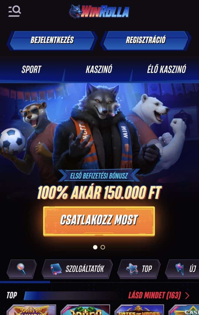 A WinRolla Casino megnyitása