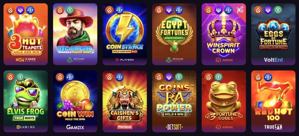 WinSpirit Casino játékok