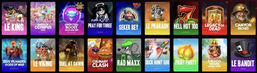 Instant Casino nyerőgépek