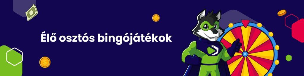 Élő osztós bingójátékok - Bingo online