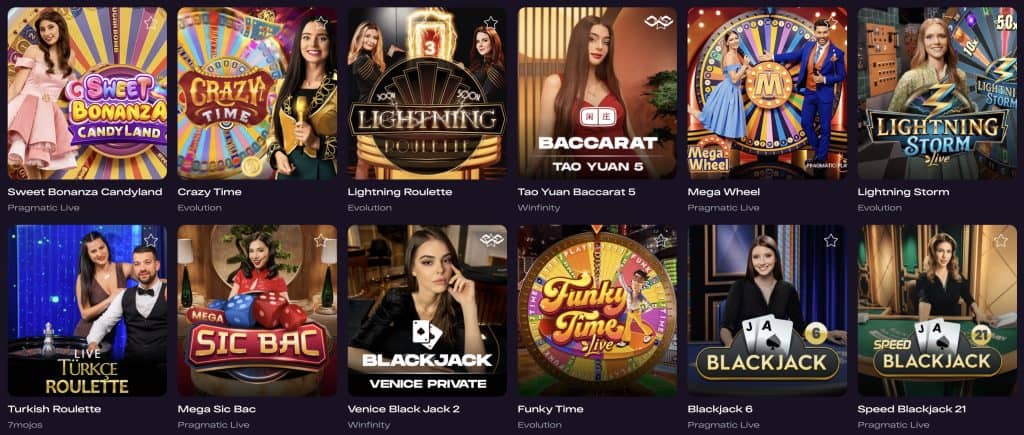 Glitchspin Casino - élő kaszinó
