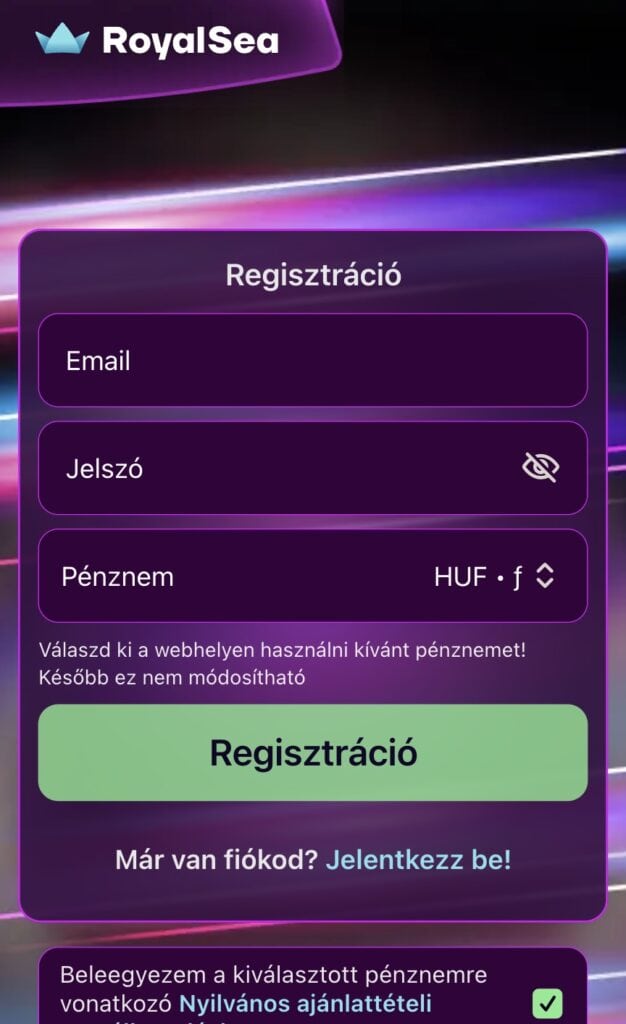 E-mail-cím megadása