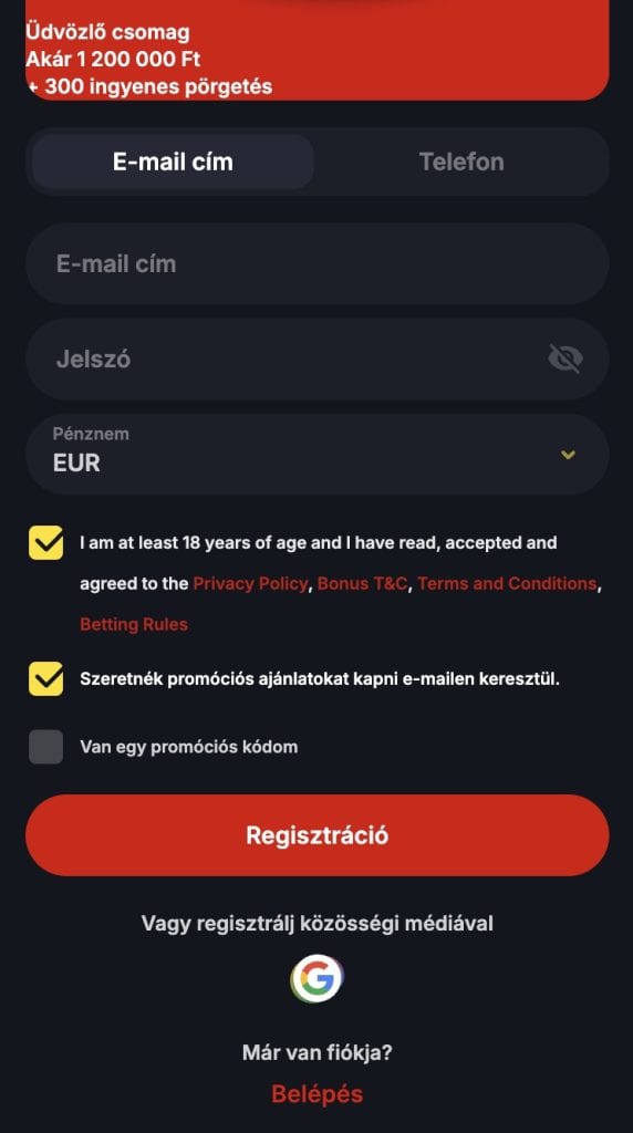 Yep Casino regisztráció kezdőknek