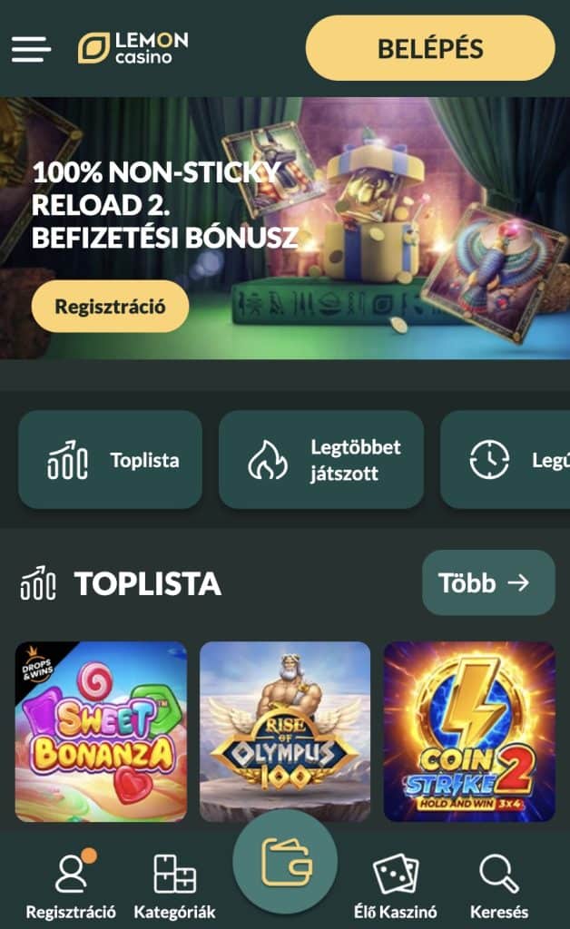 Belépés a működő linken keresztül