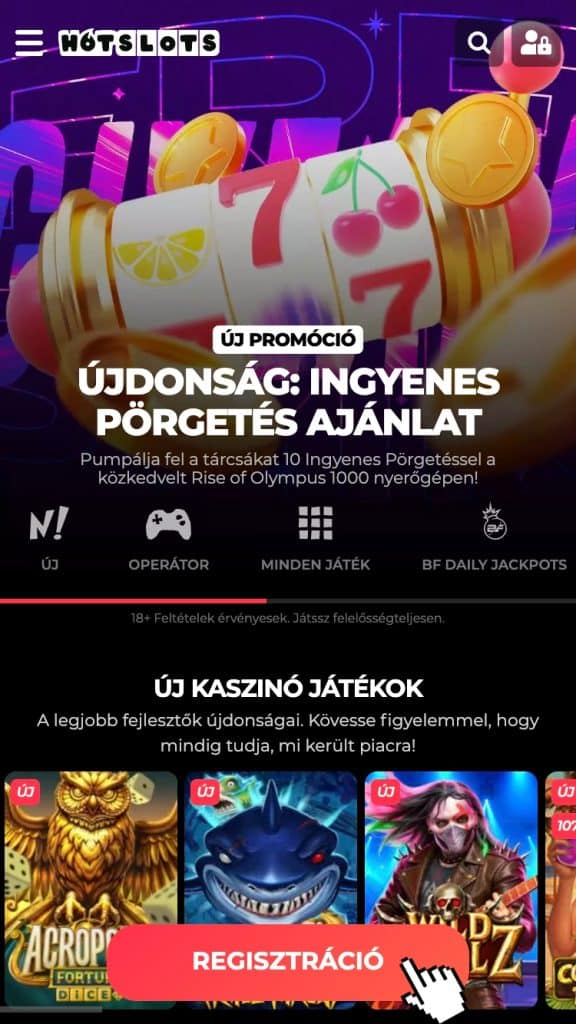 Navigálás a HotSlots Kaszinóba