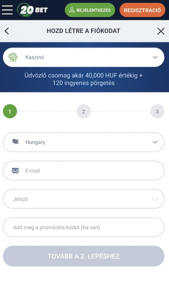 Felhasználói fiók létrehozása