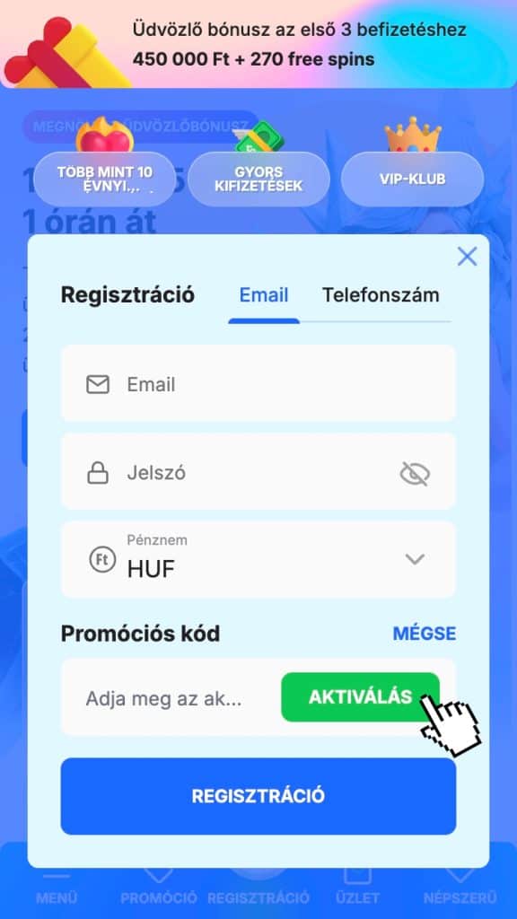 Írd be az Ice Casino promo code-ot