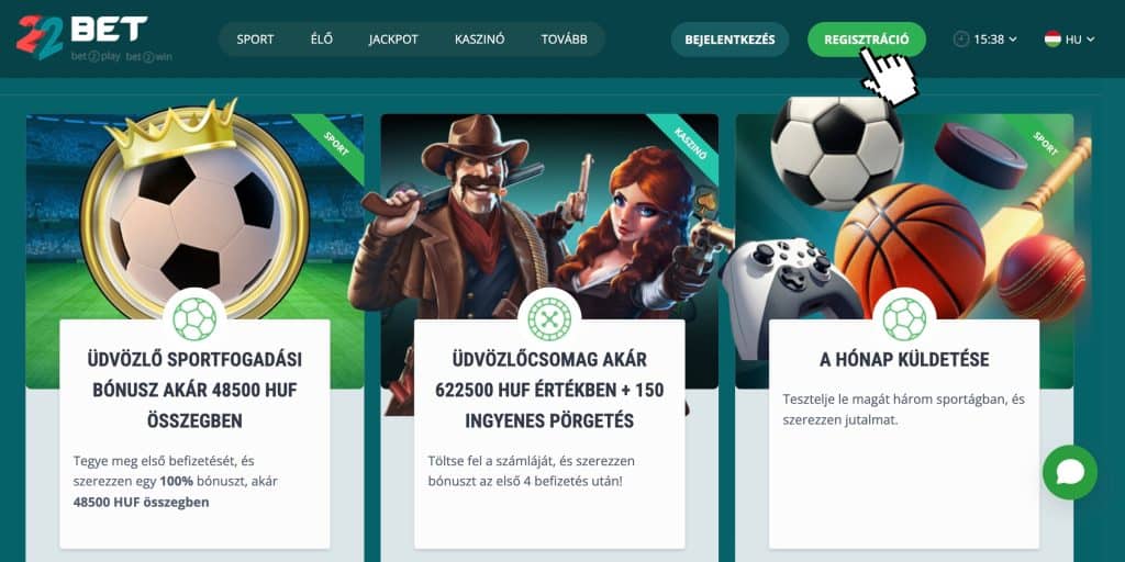 A 22Bet Kaszinó megnyitása