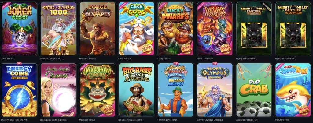 KinBet Casino játékok