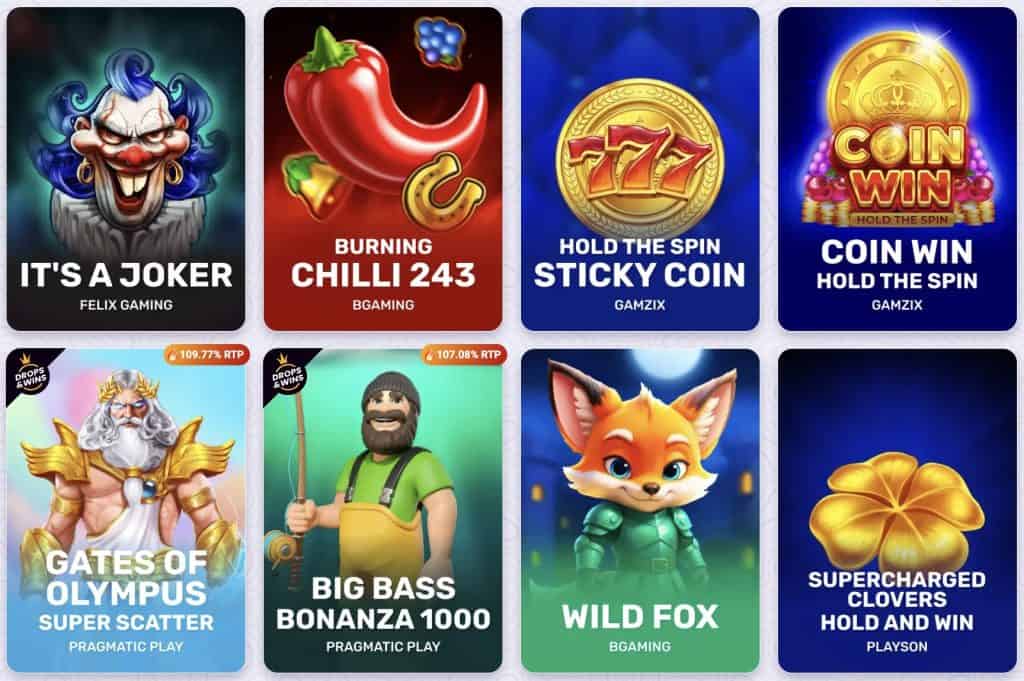 Safe Casino játékválaszték