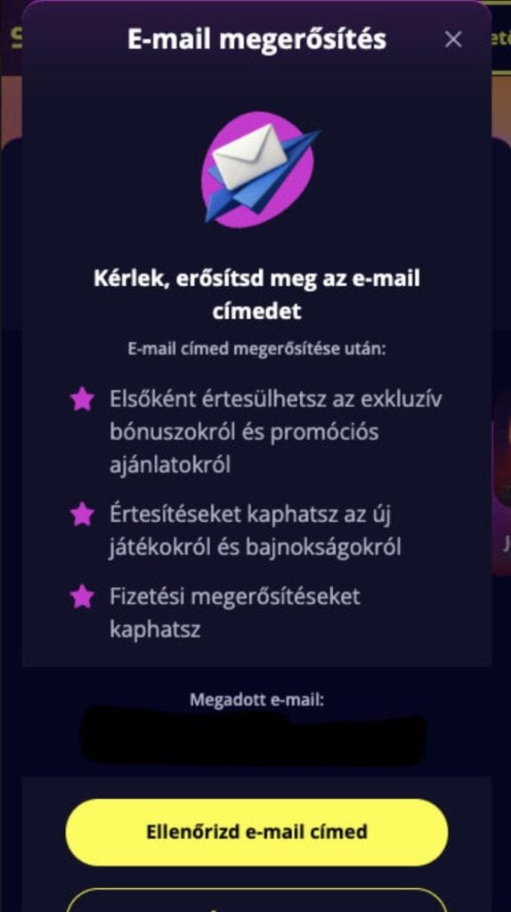 Erősítsd meg az e-mail-címedet