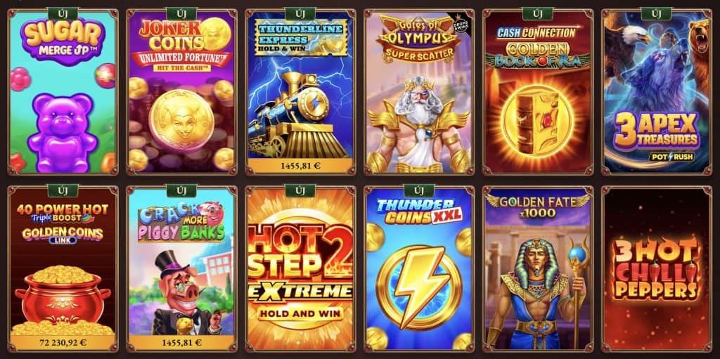 A CrazyTower Casino játékkínálata